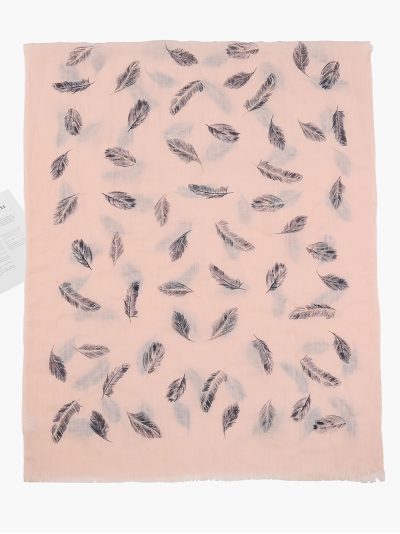 Fular estampado plumas glitter