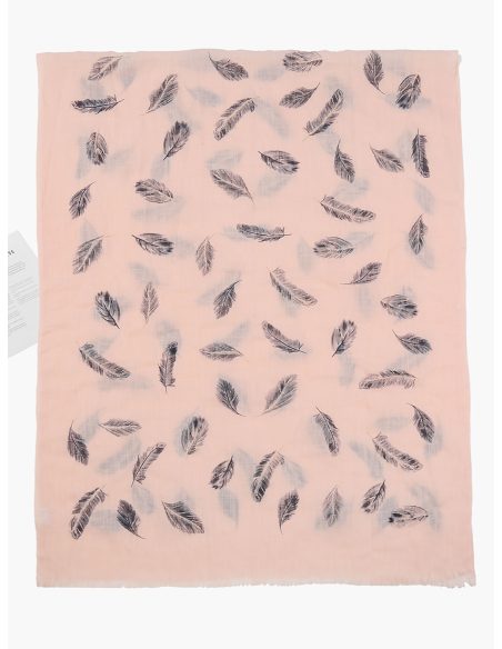 Fular estampado plumas glitter