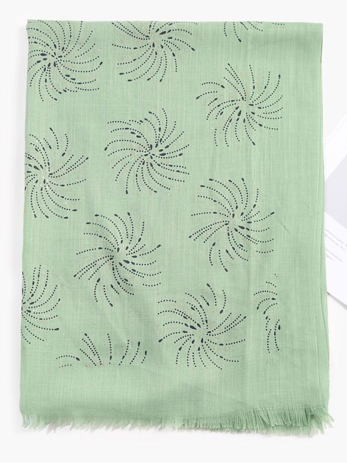 Lenço com estampa espiral brilhante