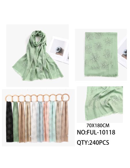 Lenço com estampa espiral brilhante