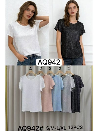 Camiseta glitter cuello redondo 2