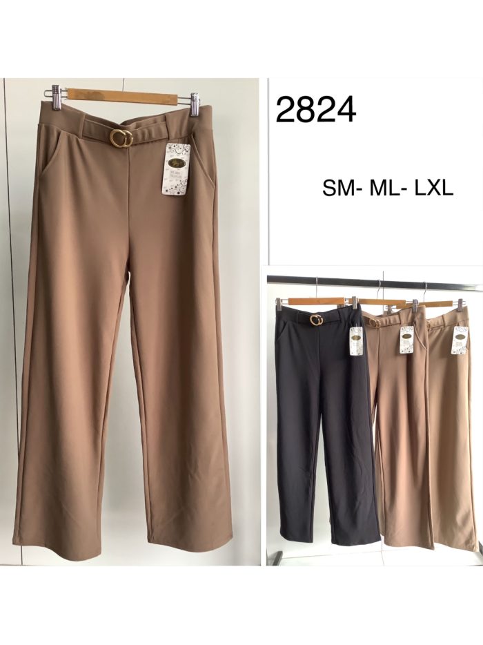 Pantalón recto detalle hebilla