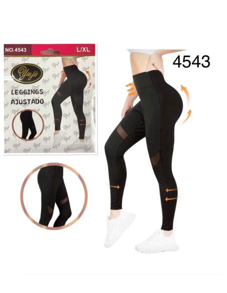 Legging deportivo tobillero con paneles de malla