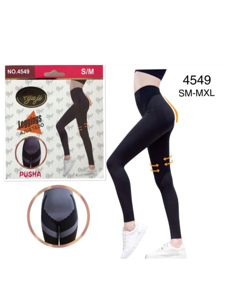 Legging tobillero push-up de tiro alto sin costura frontal