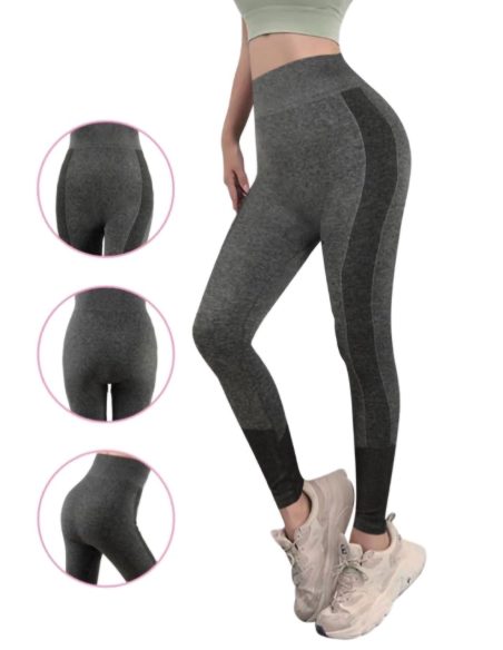 Yoga-Leggings mit formgebenden Seiteneinsätzen