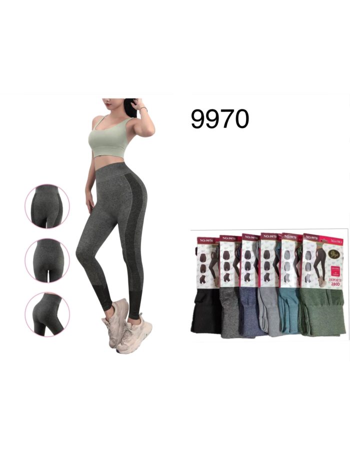 Yoga-Leggings mit formgebenden Seiteneinsätzen