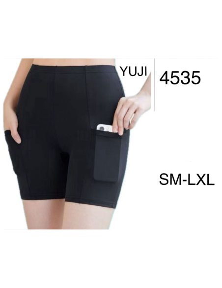 Legging corta deportiva con doble bolsillo