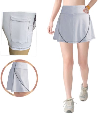 Falda pantalón de tenis con bolsillo