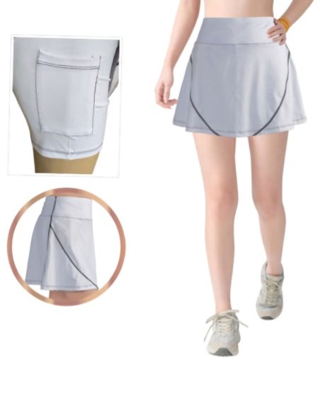 Falda pantalón de tenis con bolsillo
