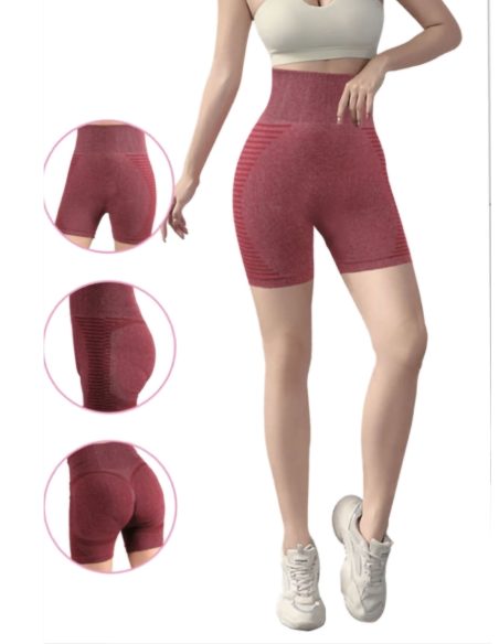 Short deportivo sin costura de yoga efecto shaping