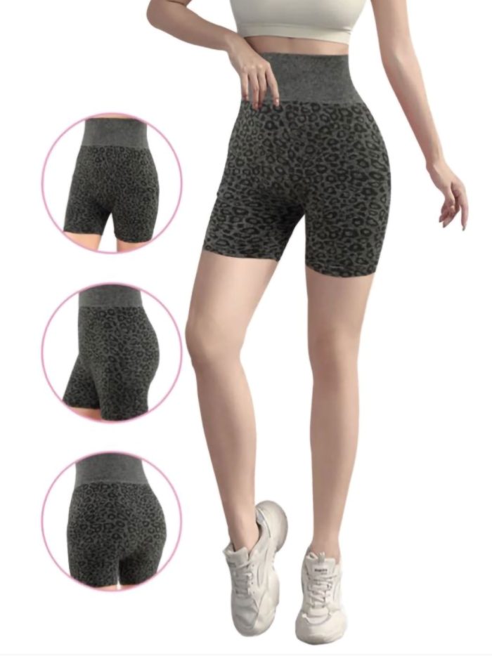 Short deportivo sin costura leopardo
