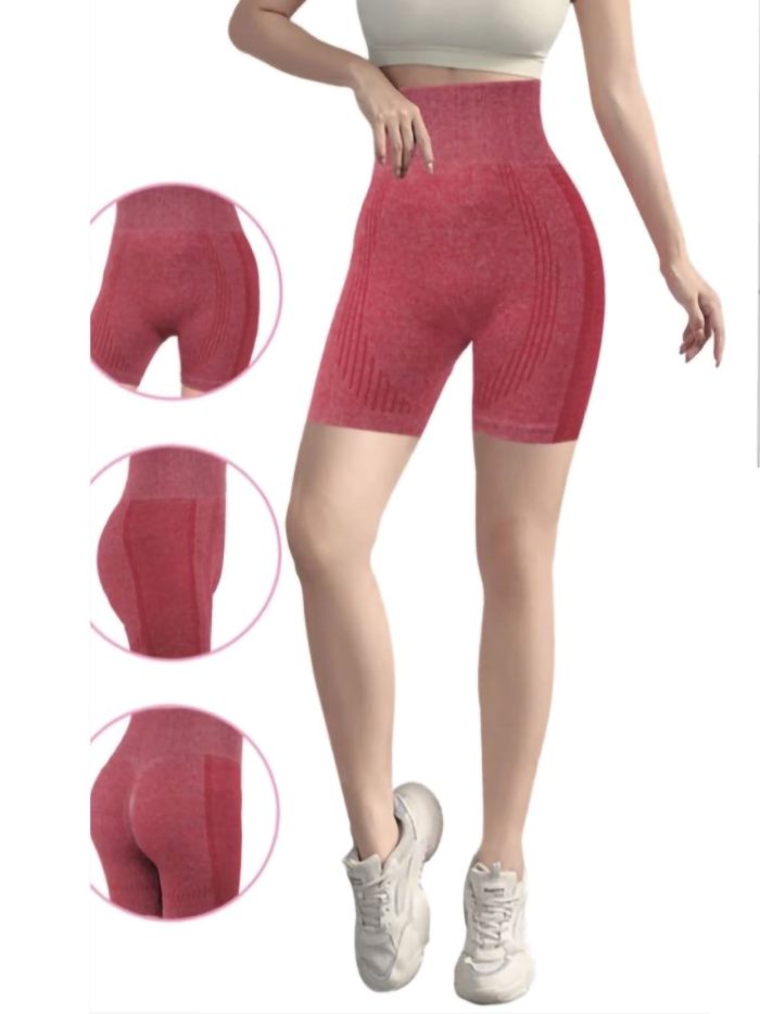 Short deportivo sin costura con líneas compresivas