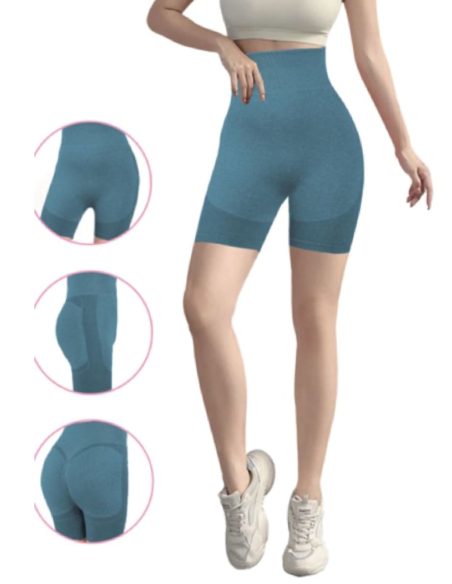 Short deportivo sin costura cintura alta