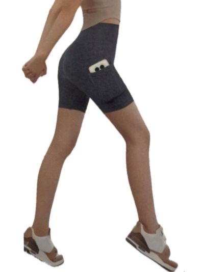 Short deportivo sin costura con bolsillo