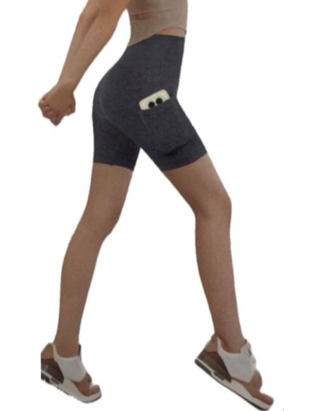 Short deportivo sin costura con bolsillo