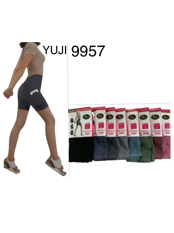 Short deportivo sin costura con bolsillo