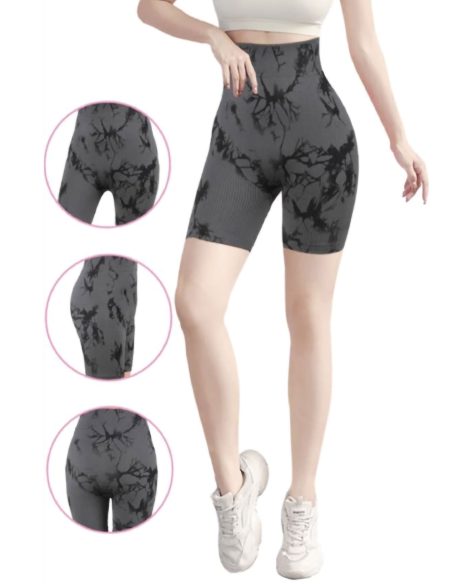 Short deportivo sin costura tie-dye