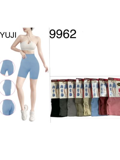 Short deportivo sin costura liso cintura alta 2