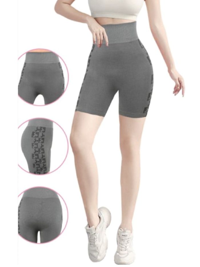 Short deportivo sin costura con estampado lateral