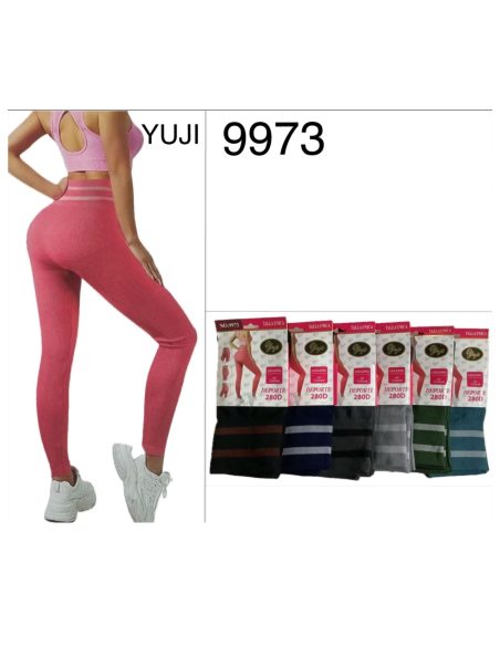 Legging sin costura detalle rayas