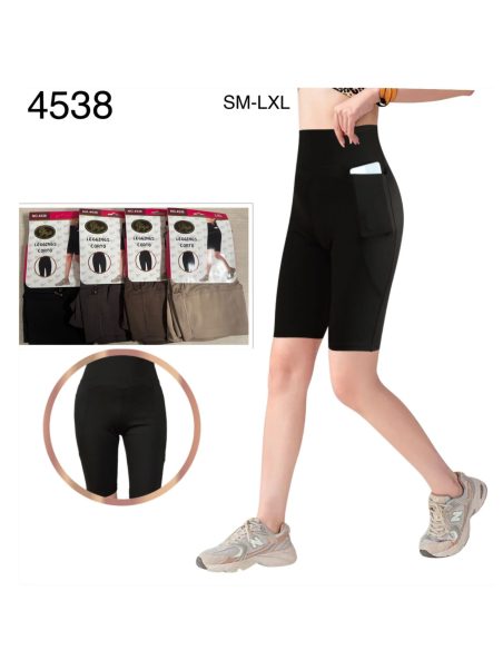 Legging ciclista deportiva con doble bolsillo