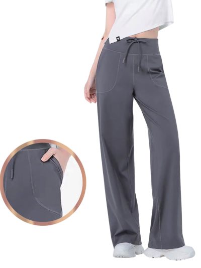 Pantalón deportivo recto con bolsillos