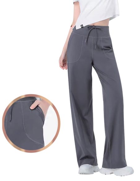 Pantalón deportivo recto con bolsillos