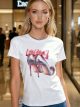 Camiseta estampada zapatos de tacón