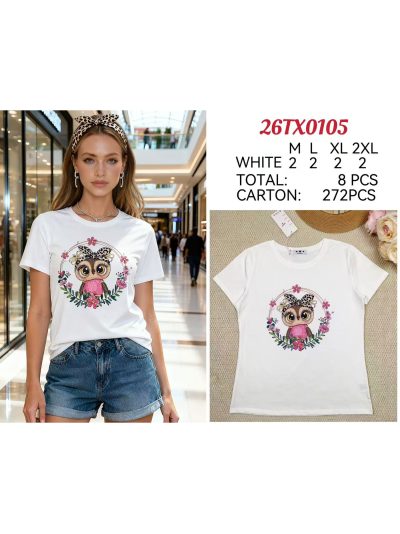 Owl headband graphic t-shirt 2