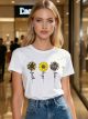 T-shirt imprimé tournesols foi espoir amour