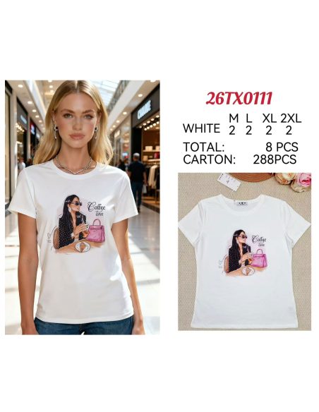 Camiseta estampada coffee time