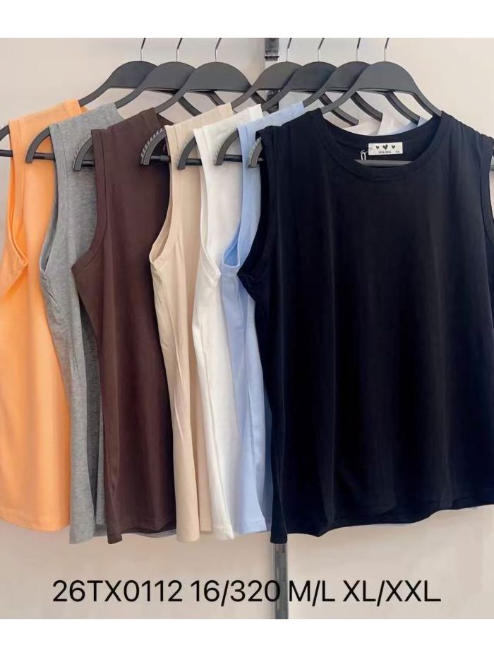 schlichtes, ärmelloses T-Shirt