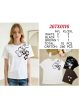 Besticktes Blumen-T-Shirt