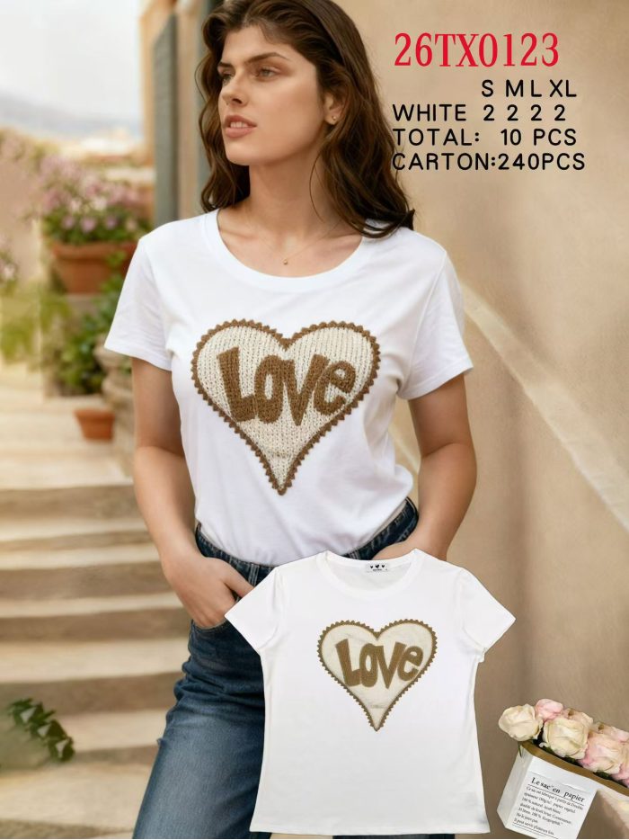 Camiseta corazón love