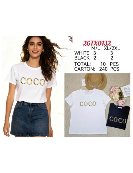 Camiseta coco floral