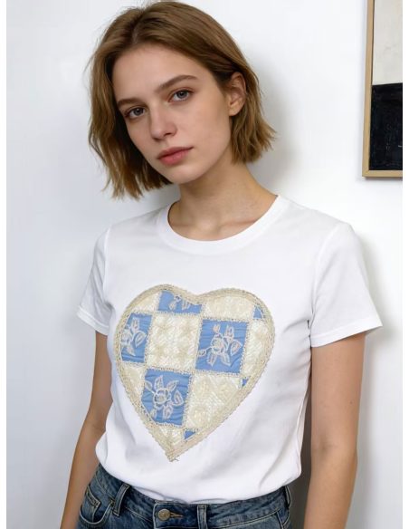 Patchwork heart t-shirt