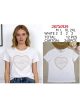 T-shirt cœur strass