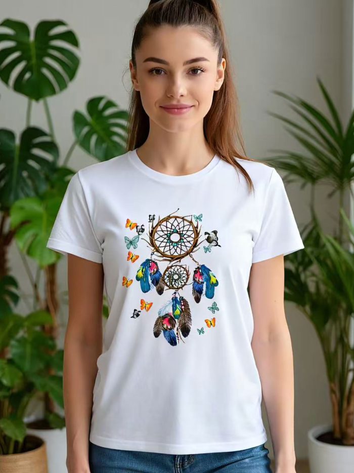 T-shirt attrape-rêves multicolore