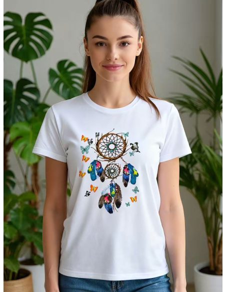 T-shirt attrape-rêves multicolore