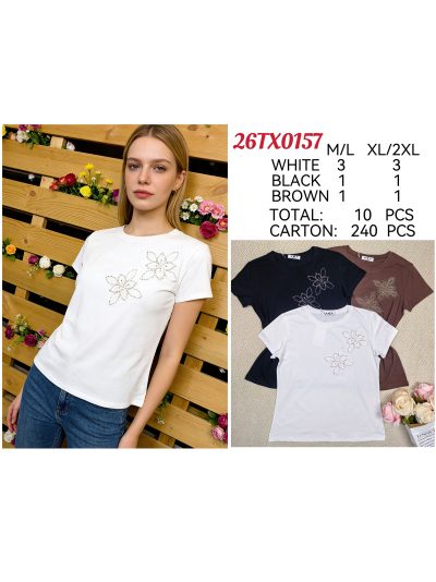 Camiseta aplique floral 2