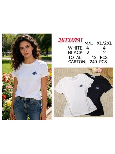 Camiseta básica parche gorra con strass 2