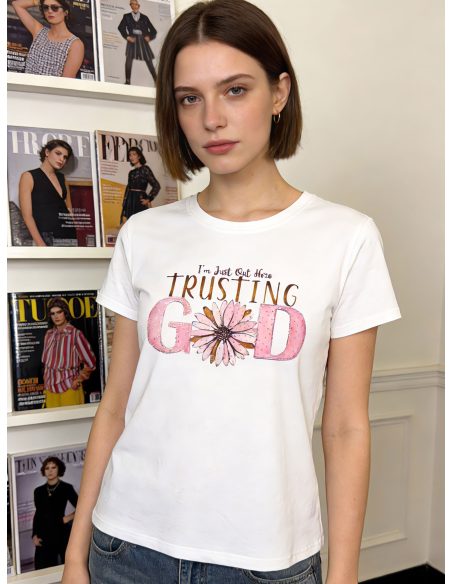 maglietta margherita con la fiducia in Dio