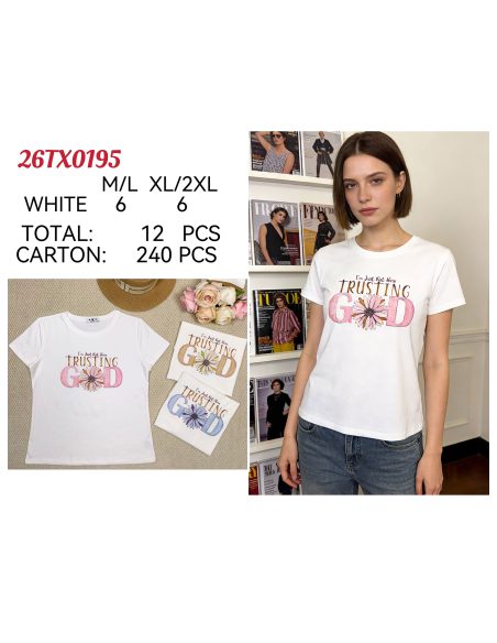 maglietta margherita con la fiducia in Dio