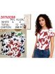 Camiseta estampada vaca multicolor