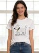 Camiseta hello puppy lentejuelas