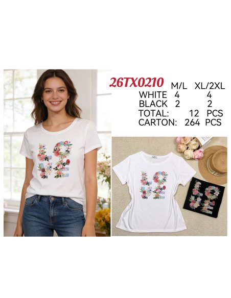 Camiseta love floral