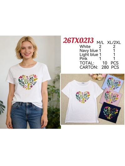 Camiseta corazón botánico 2