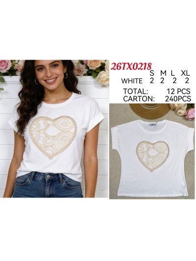 Camiseta corazón de encaje 2