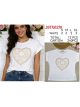 T-shirt cœur en dentelle