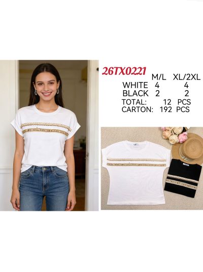 Camiseta banda bordada abalorios 2